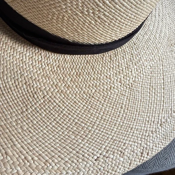 Gigi Burris Millinery Jeanne Fedora Straws Hat with Black Band - Picture 8 of 9